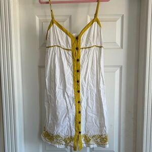 Roxy White and Yellow Button-Down sundress